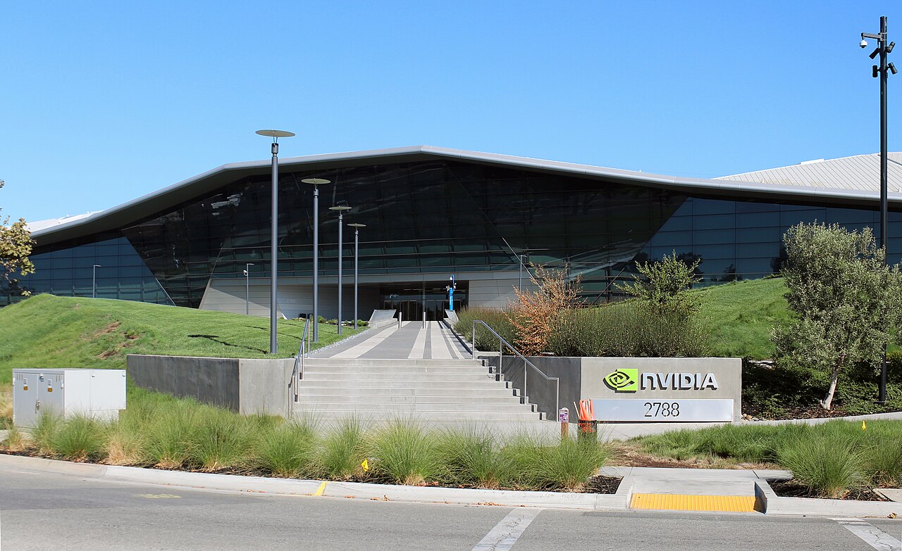 apple nvidia most valuable company race 2026 — Nvidia headquarters in Santa Clara