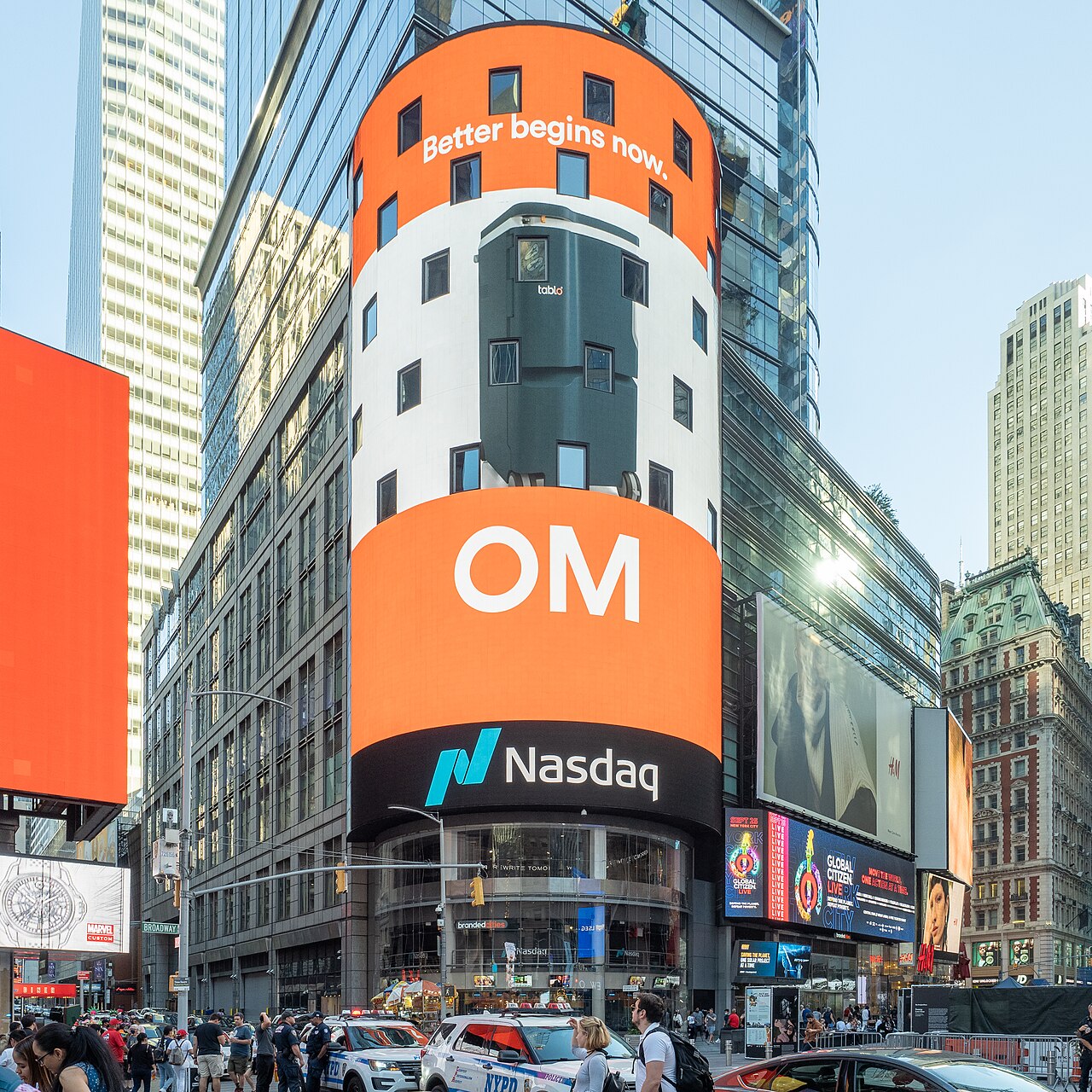Nasdaq MarketSite building in Times Square, New York