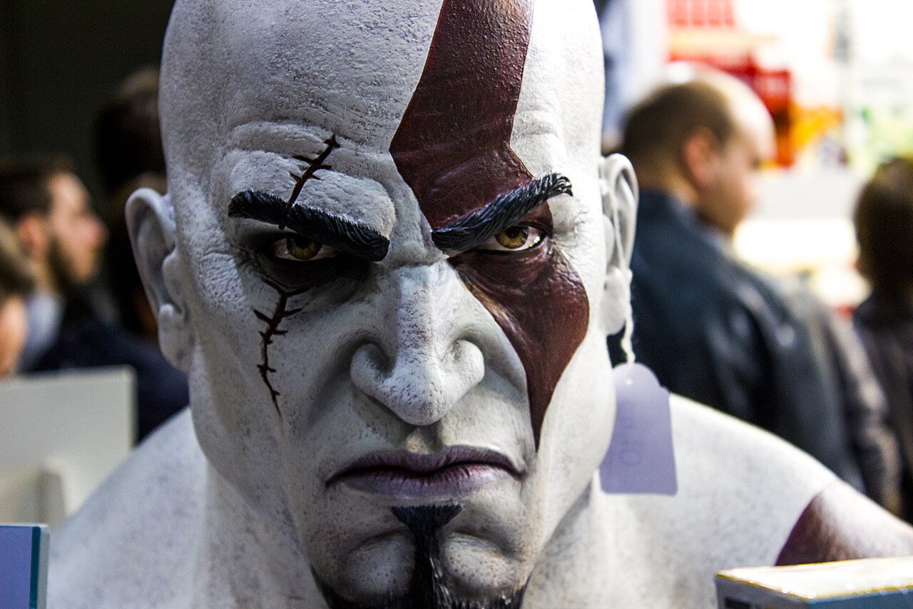 Kratos statue from God of War — Santa Monica Studio franchise