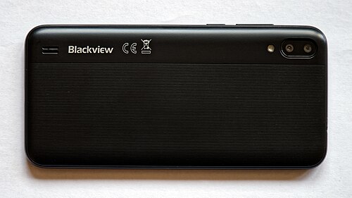 Android smartphone back view