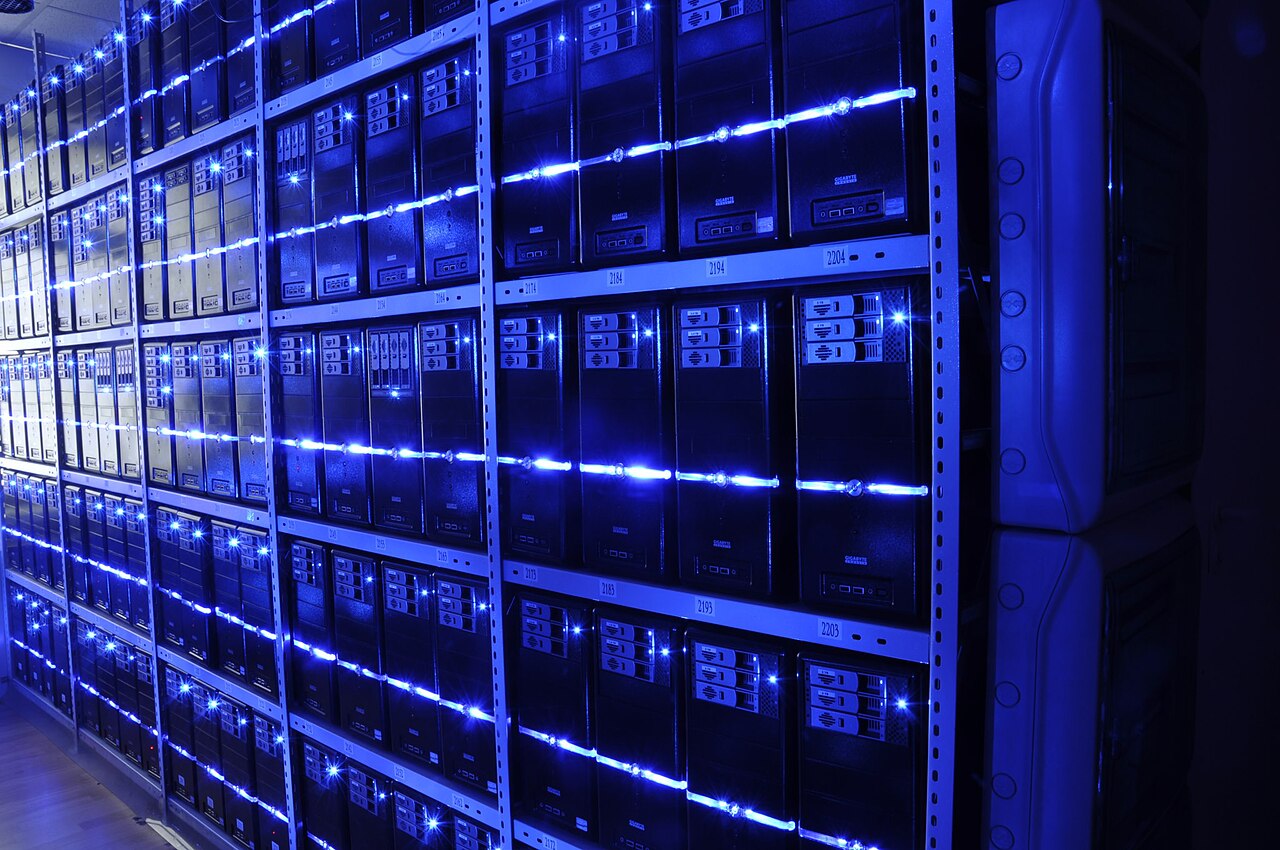 spacex ai compute business — GPU server racks in a data center
