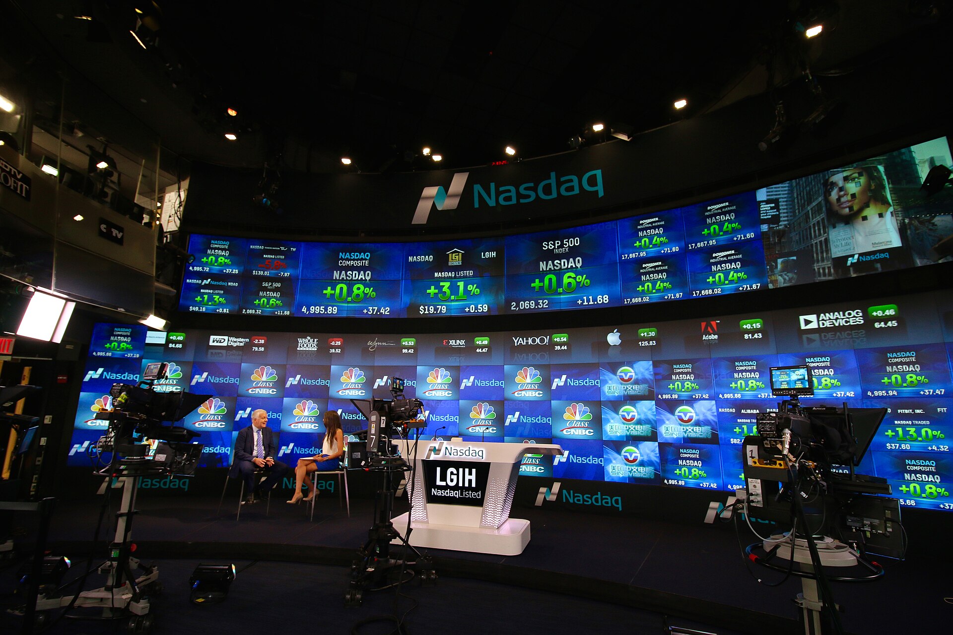 spacex stock ipo price 2026 -- Nasdaq MarketSite stock ticker studio