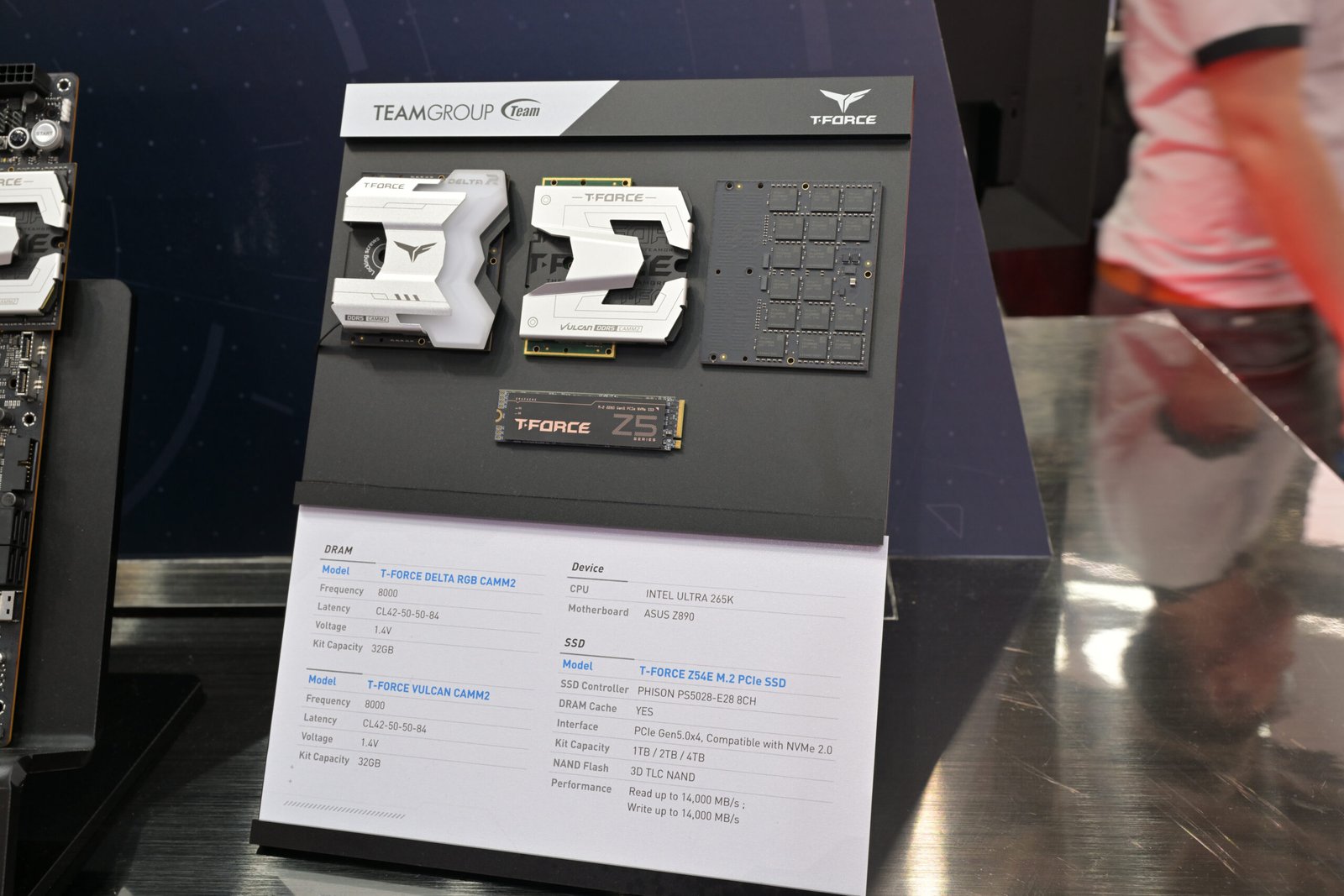 CAMM2 memory modules and SSD on display at Computex 2025